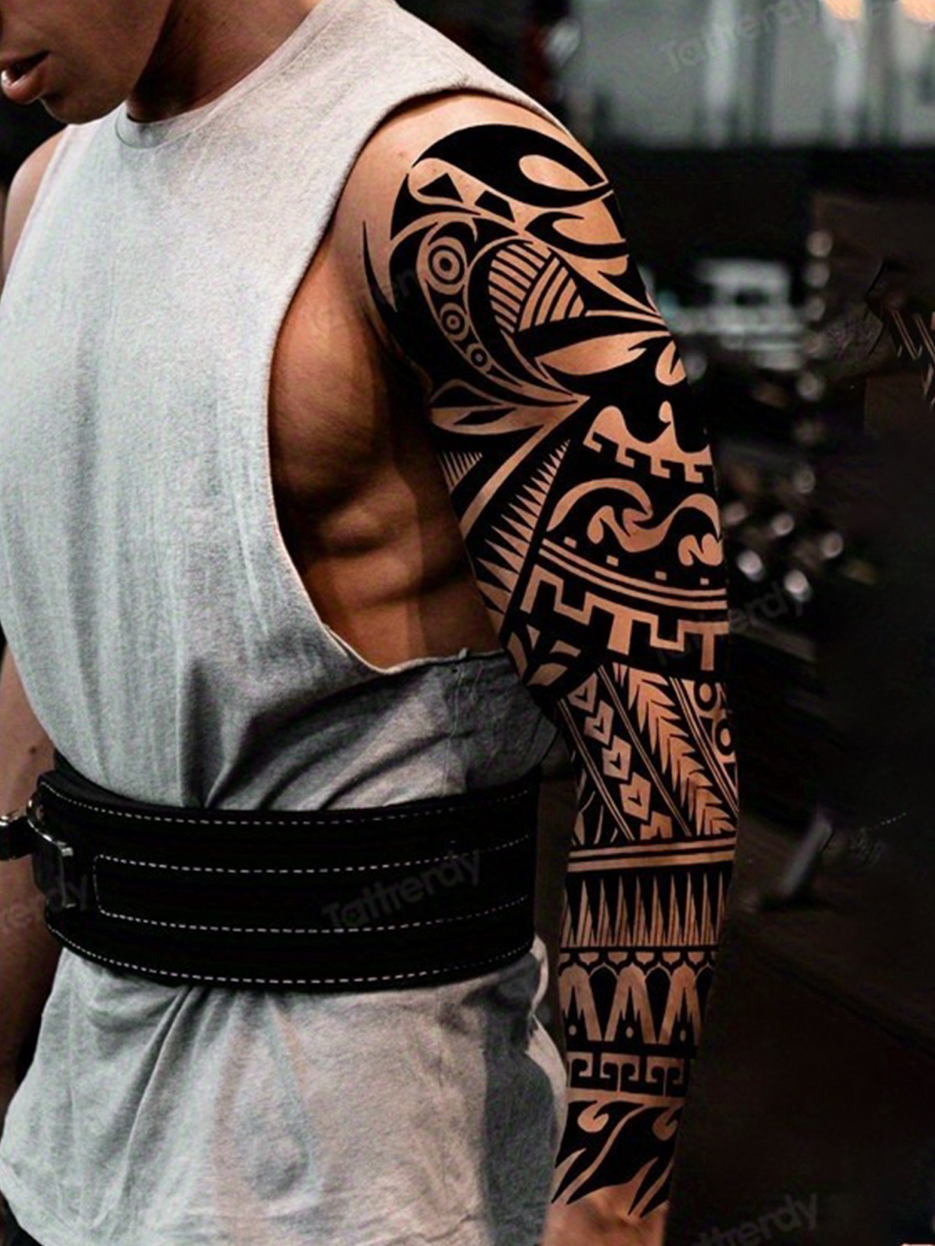 Durable, hypoallergenic waterproof full arm temporary tattoo sleeve patch